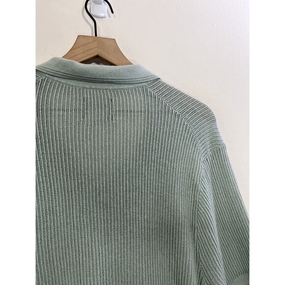 Johnny Collar Knitted Polo Tee L Camp Resort Rockabilly Elvis Luxury Old Money - Picture 11 of 15